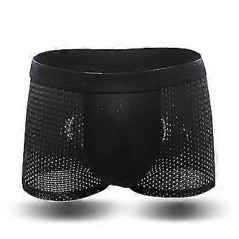 3 Pcs U Convex Men Bamboo Fiber Net Breathable Boxer Briefs Underwear