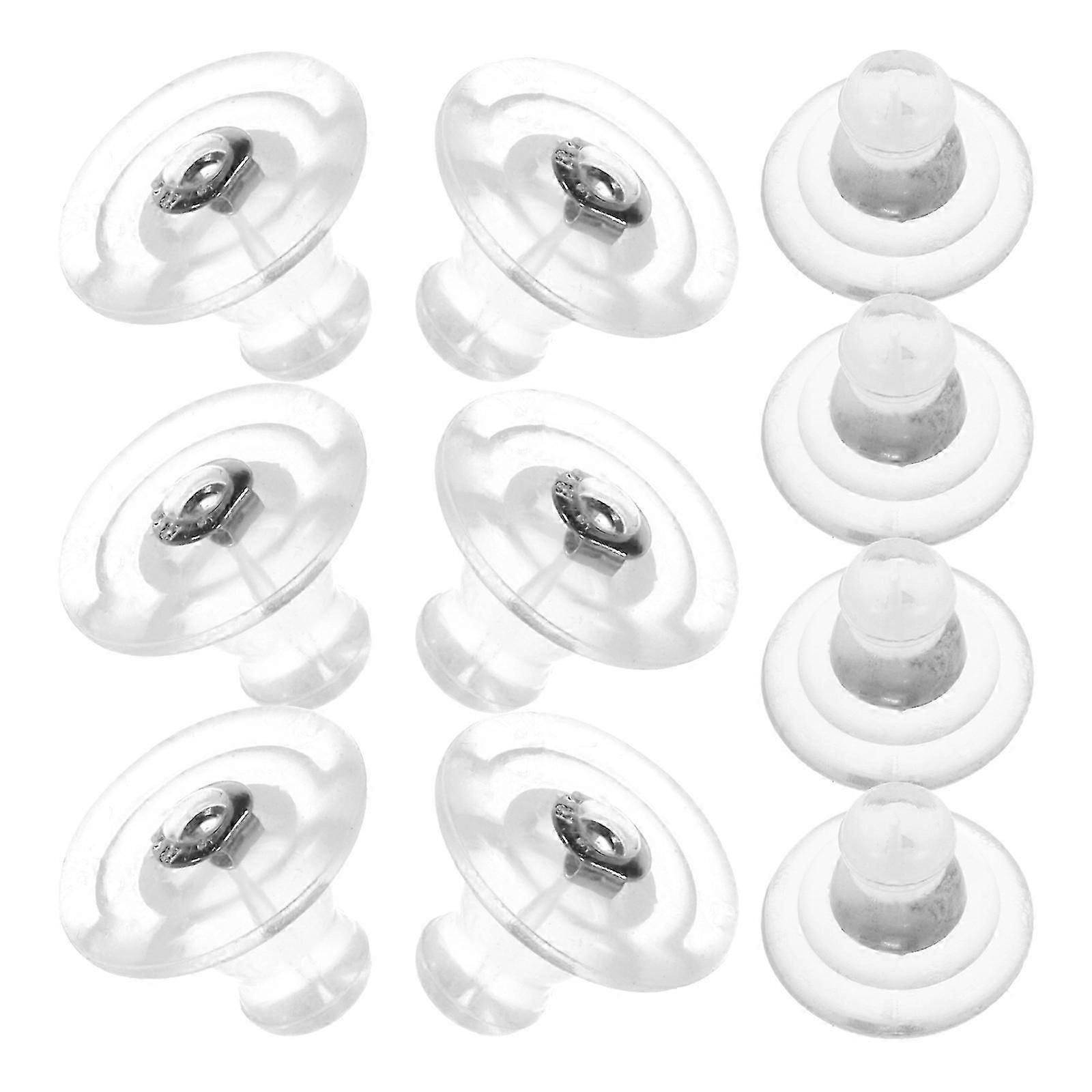 Locking Earring Back Silicone Earring Backs for Pierced Use 10Pcs