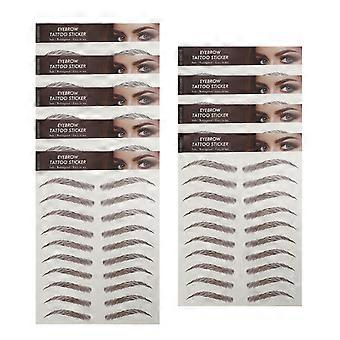 9 Sheets Imitation Eyebrow Artificial Eyebrow Hairlike Eyebrow Transfer Sticker