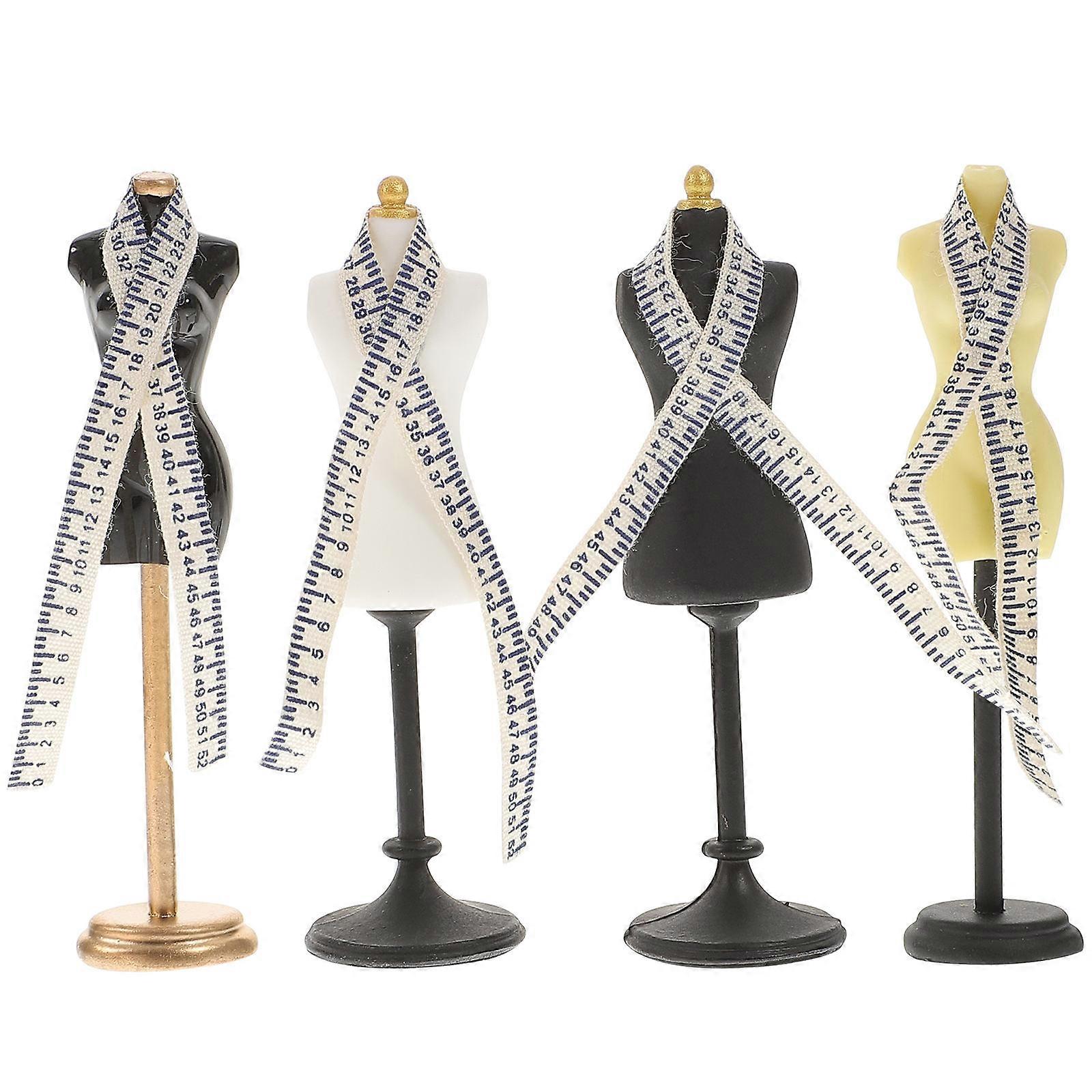 Miniature Dress Form Model for Doll Accessory Display 4Sets