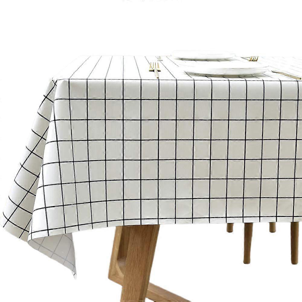 Durable Waterproof Oil-Resistant Checkered Tablecloth