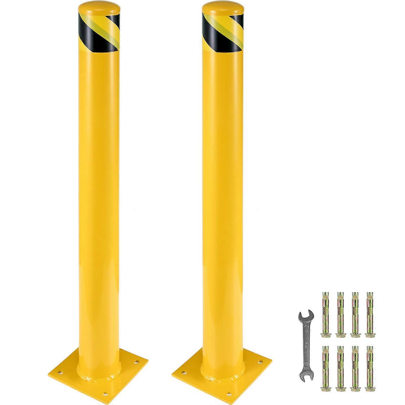 Balizador de segurança, poste de 48 polegadas de altura do poste, poste do poste do poste do pilhard do tubo de aço do diâmetro de 5,5 polegadas, do poste do pilhard do aço amarelo, do poste do aço do cofre