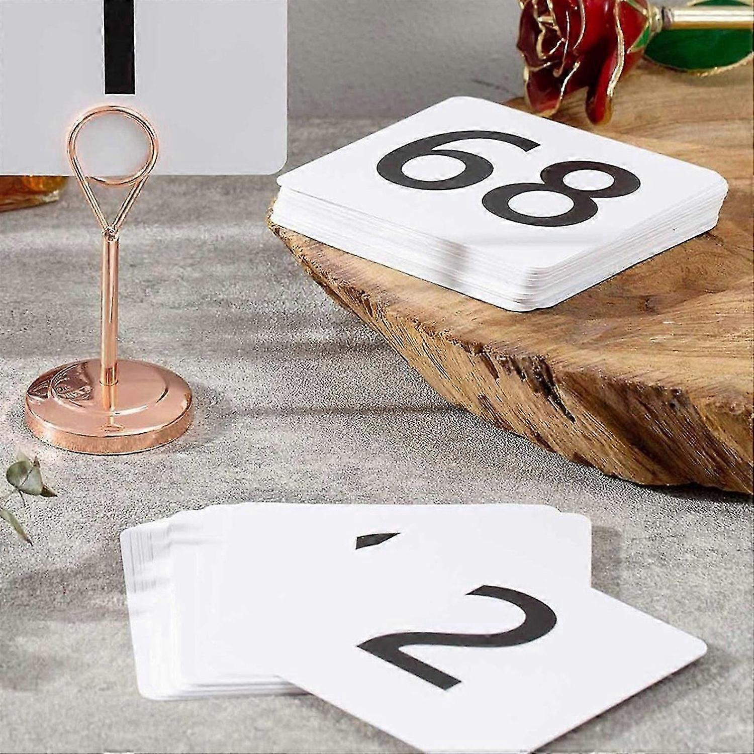 100Pcs Table Numbers 1-100, Double Sided Table Number Cards