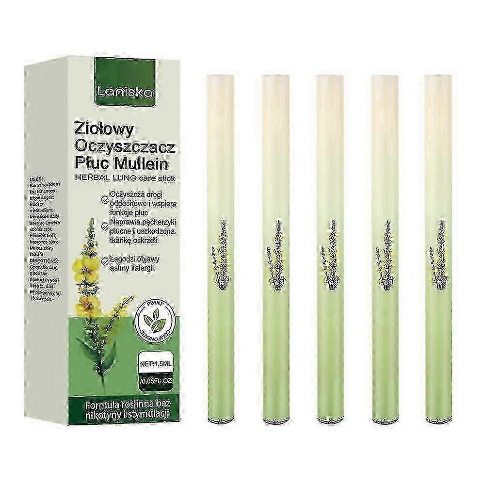 5-pack Herbal Lung Cleansing Diffuser Pens, 1.5ml per Pen for Convenient Portable Use