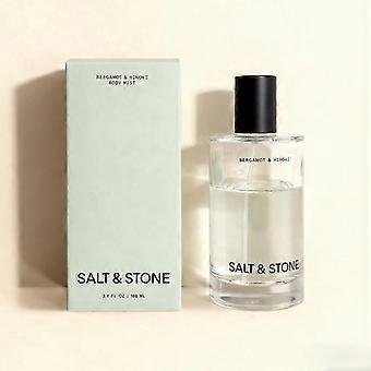 Spray Corporal Unissex Salt Stone 100ml com Fragrância Fresca Aquática e Amadeirada para Uso Diário, Casual, na Academia e ao Ar Livre