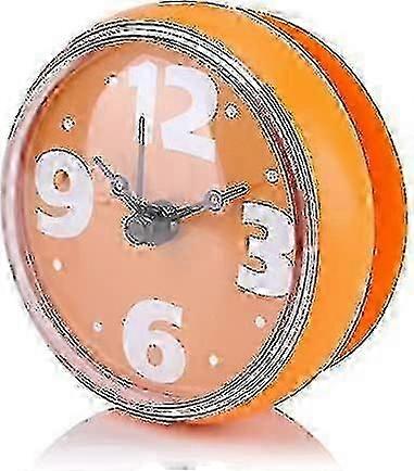 Bathroom Mirror Clock Waterproof Suction Wall for Shower