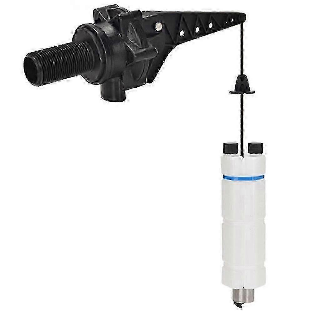 Float valve compatible with water tower with automatic discharge and level control