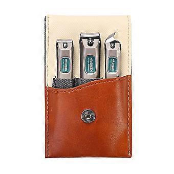 Ensemble de 3 coupe-ongles en acier inoxydable avec lame biseautée pour hommes et femmes MR-6038