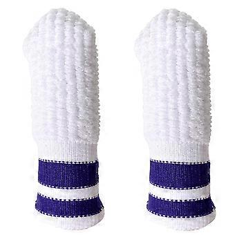 2Pack Pet Dental Finger Sleeves with Ribbed Fabric Texture for Close Contact During Routine Dog and Cats Teeth Wiping  Purple