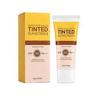 Tinted Sunscreen Face Cream with Lightweight Moisturising Finish for Daily Outdoor Protection
