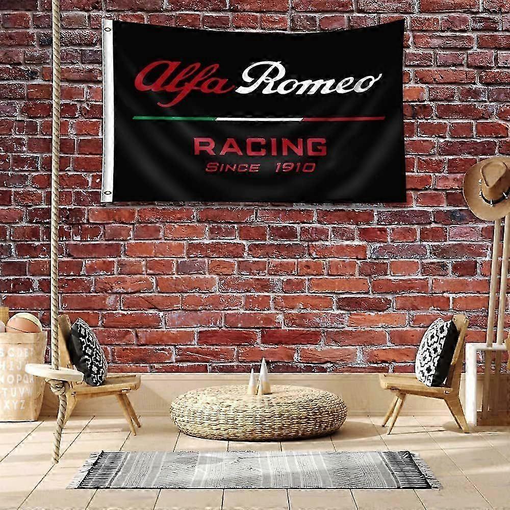 Flag Racing Car Banner