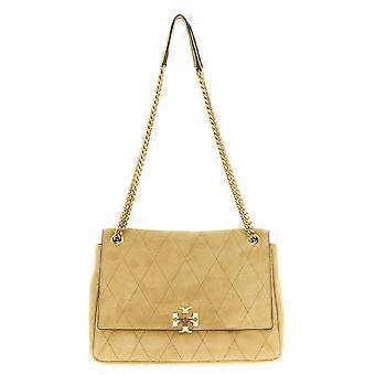 Tory Burch Beige Calfskin Shoulder Bag