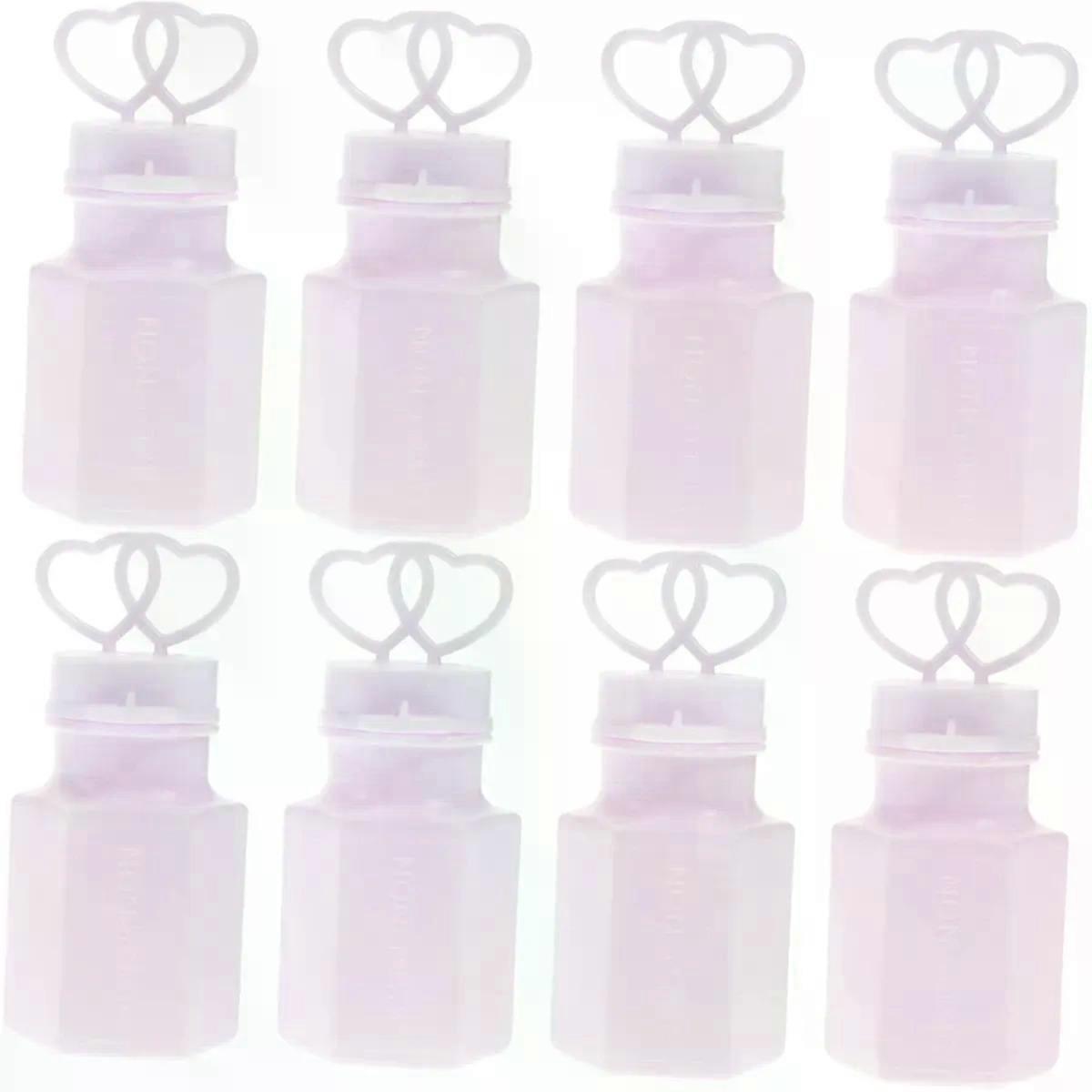 24Pcs Double Heart Bubble Wands, Empty Plastic Tubes for Weddings