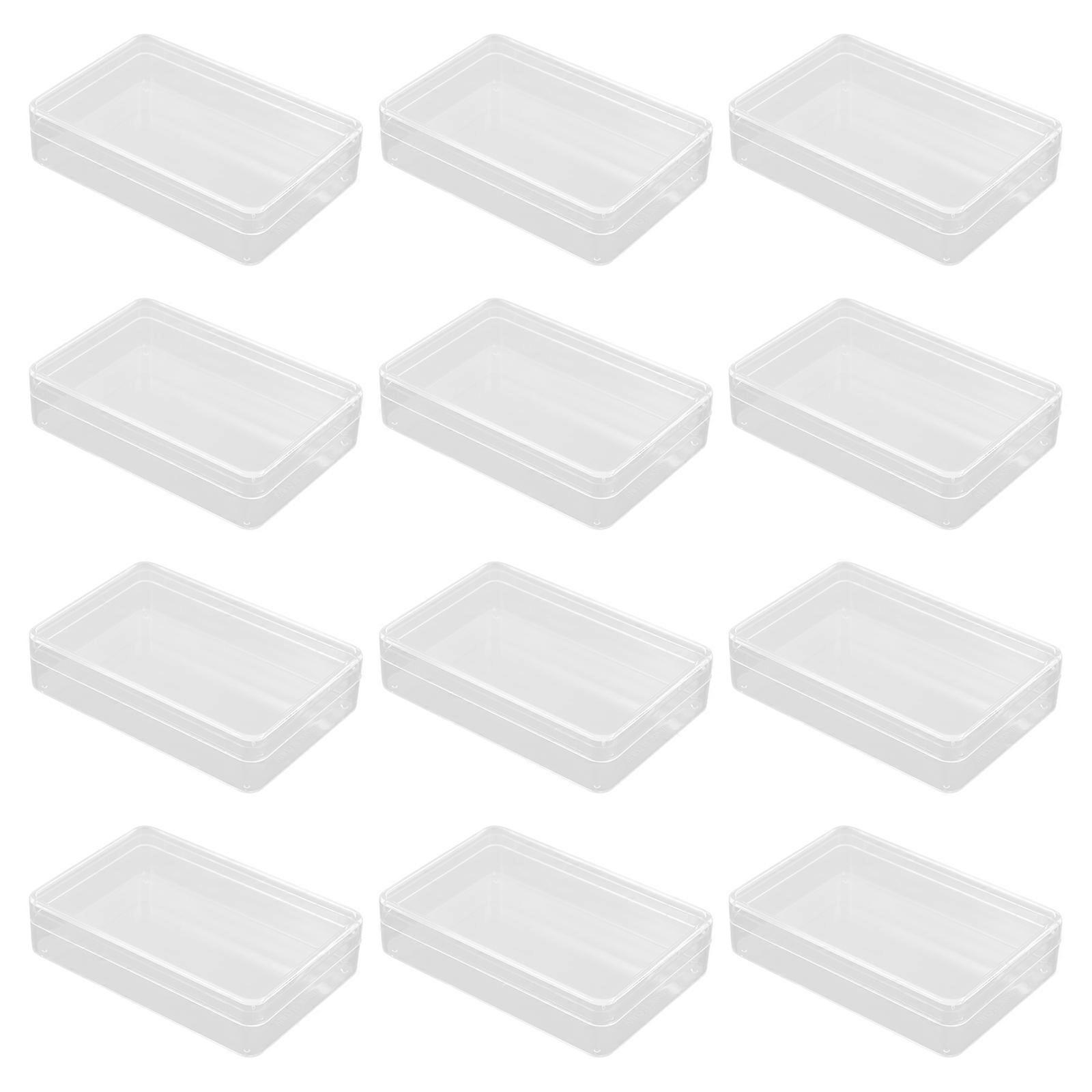 Poker Cards Box Plastic Storage Boxes for Storage 12Pcs Clear