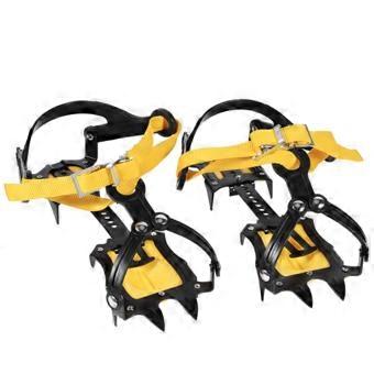 1 Pair Of 10 teeth Crampons Strap Binding Type Ice Grips Slip Resistant Cleats For Hiking