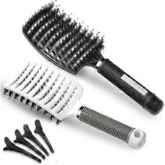 Natural Bristle Hair Brush Combo