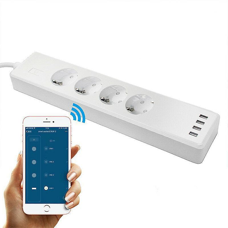 Wifi Smart Socket App Control 1.8m Powe Cable Ac 100v/240v 16a Universal Fitment Fireproof Material Plug
