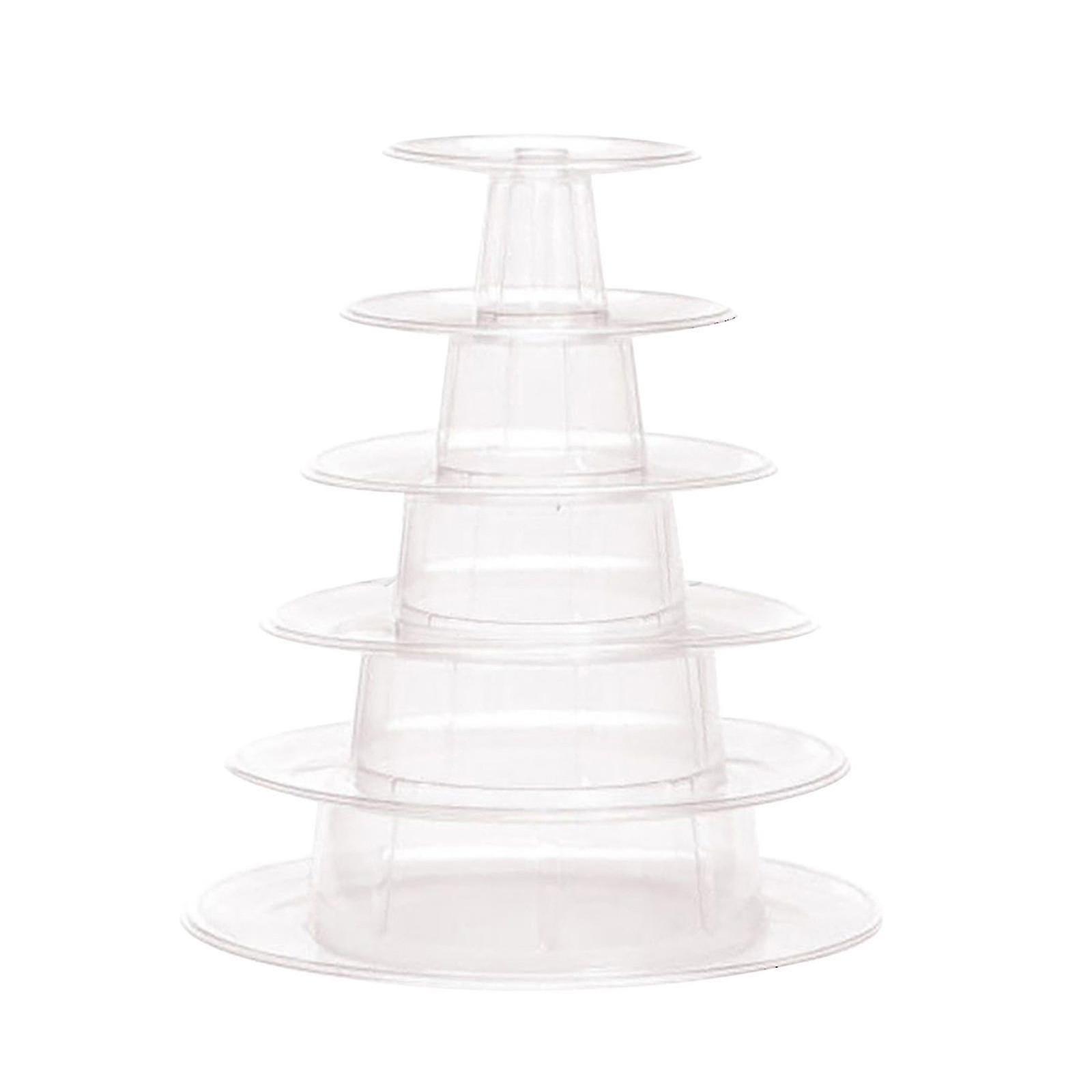 Macaron Cake Display Stand 6-layer Round Plastic Cake Tower Stand