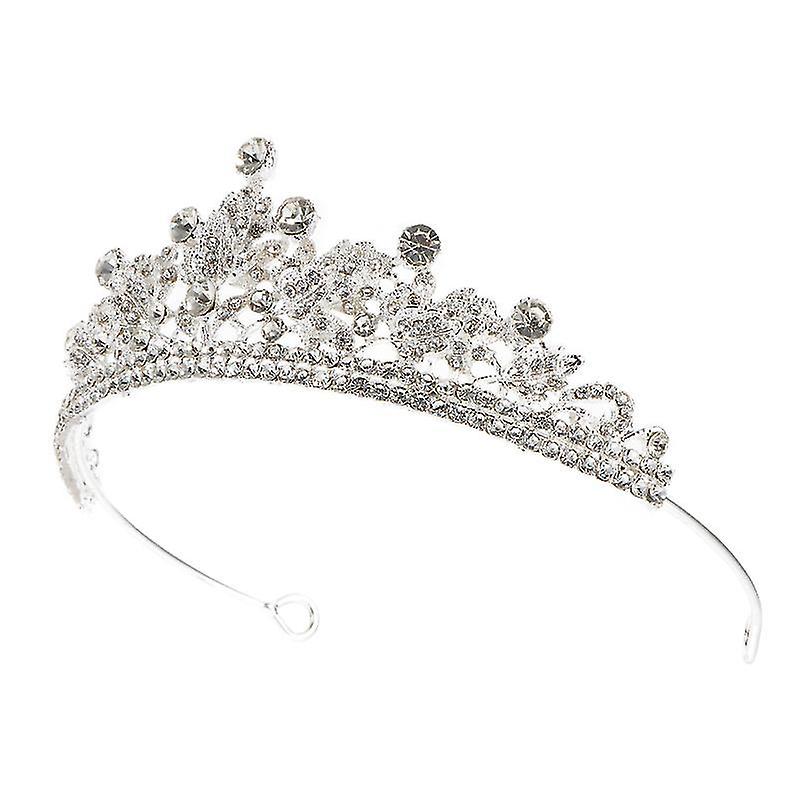 15X4.5cm Unisex Tiaras Wedding Bride Crown Wedding Rhinestone Tiara Elegant Crown Headwear Prop