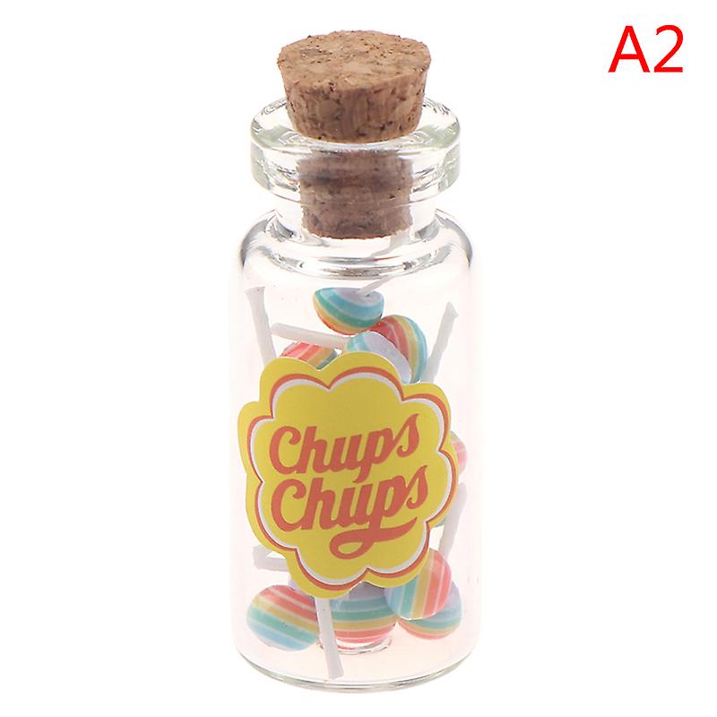 1/12 دمية مصغرة الغذاء حلوى مصاصات السكر مع حالة حامل الحلوى