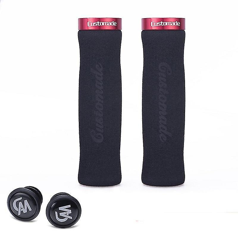Black Red Anti skid Sponge Grips lockable Design Suit For Bikes
