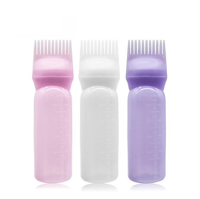 3pcs Root Comb Applicator Bottle for Home Salon