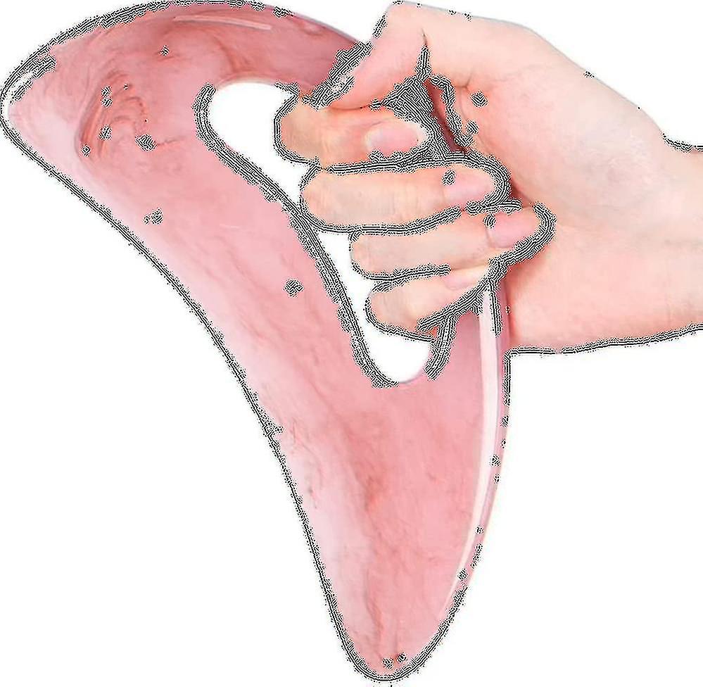 أداة تدليك Gua Sha مع مقبض (راتنج) أداة كشط Guasha أكبر لتدليك الساق للرقبة الخلفية ، التصريف اللمفاوي ، إزالة السيلوليت