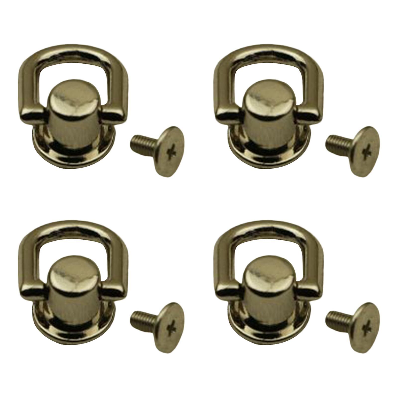 4x Metal Bag Side Anchors Purse Making Buckles Hooks Clasps Copper