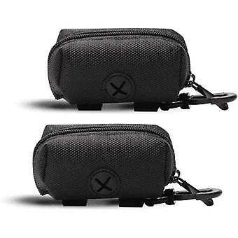 2Pcs Poop Bag Dispenser, Dog Poop Bag, Dog Waste Catcher Dogs, Black 10X5X5.5cm