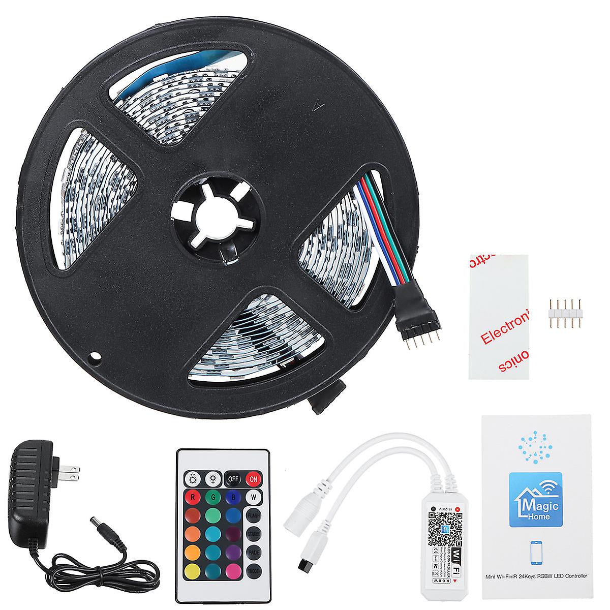 5M 300led Rgbw Flexible Led Strip Light Smd5050 Ip65/ip20 - Diy Home Decor Lamp With Controller & Remote Dc5v