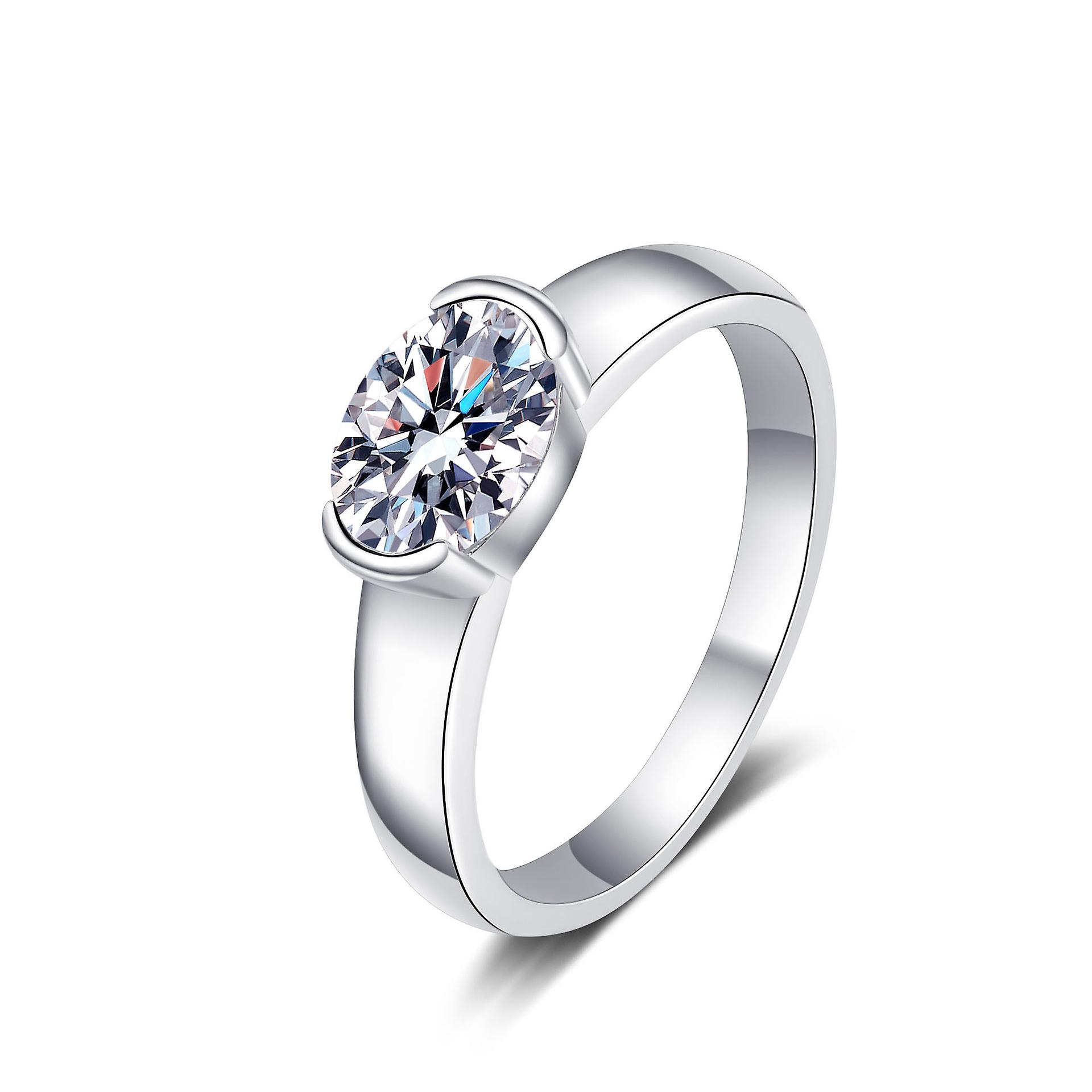Bague 925 Moissanite en argent sterling