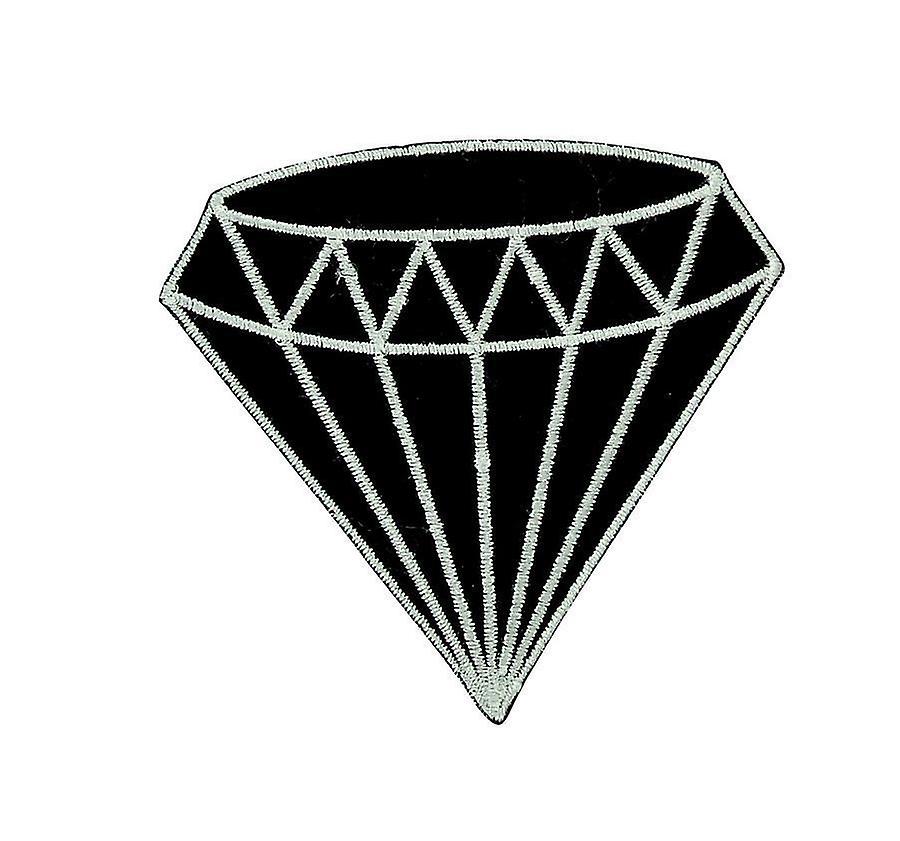 Patch Ecusson Brode Flag Backpack Diamond Black Thermocollant Biker