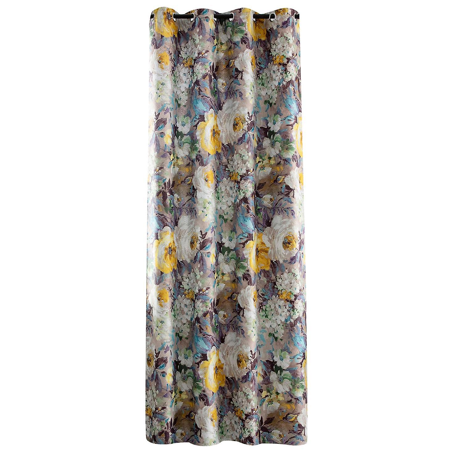 ZHOUBA Blackout Polyester Curtain Oil Painting Style Comfortable Touch Window Curtain Home Decor