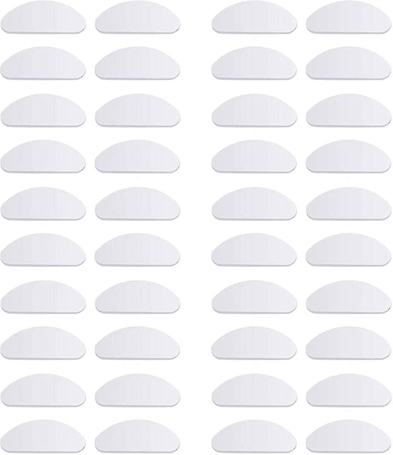 20 Pairs Glasses Nose Pads Glasses Pads Anti-slip Silicone Soft Nose Pads Self-adhesive Nose Pads (transparent, 1.5 Mm)