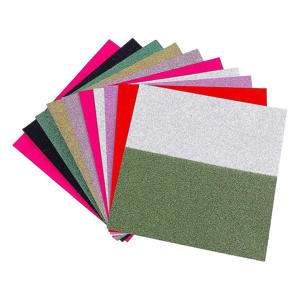 100pcs 1set Beautiful Making Props Handmade Glitter Paper (colorful)