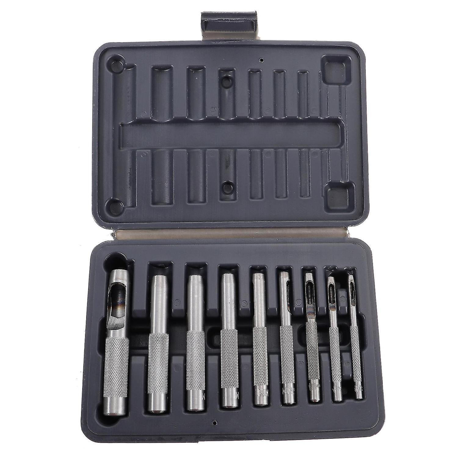 9pcs Durable Simple Practical Useful Belt Hollow Pounches Hole Punches Hollow Punches For Home