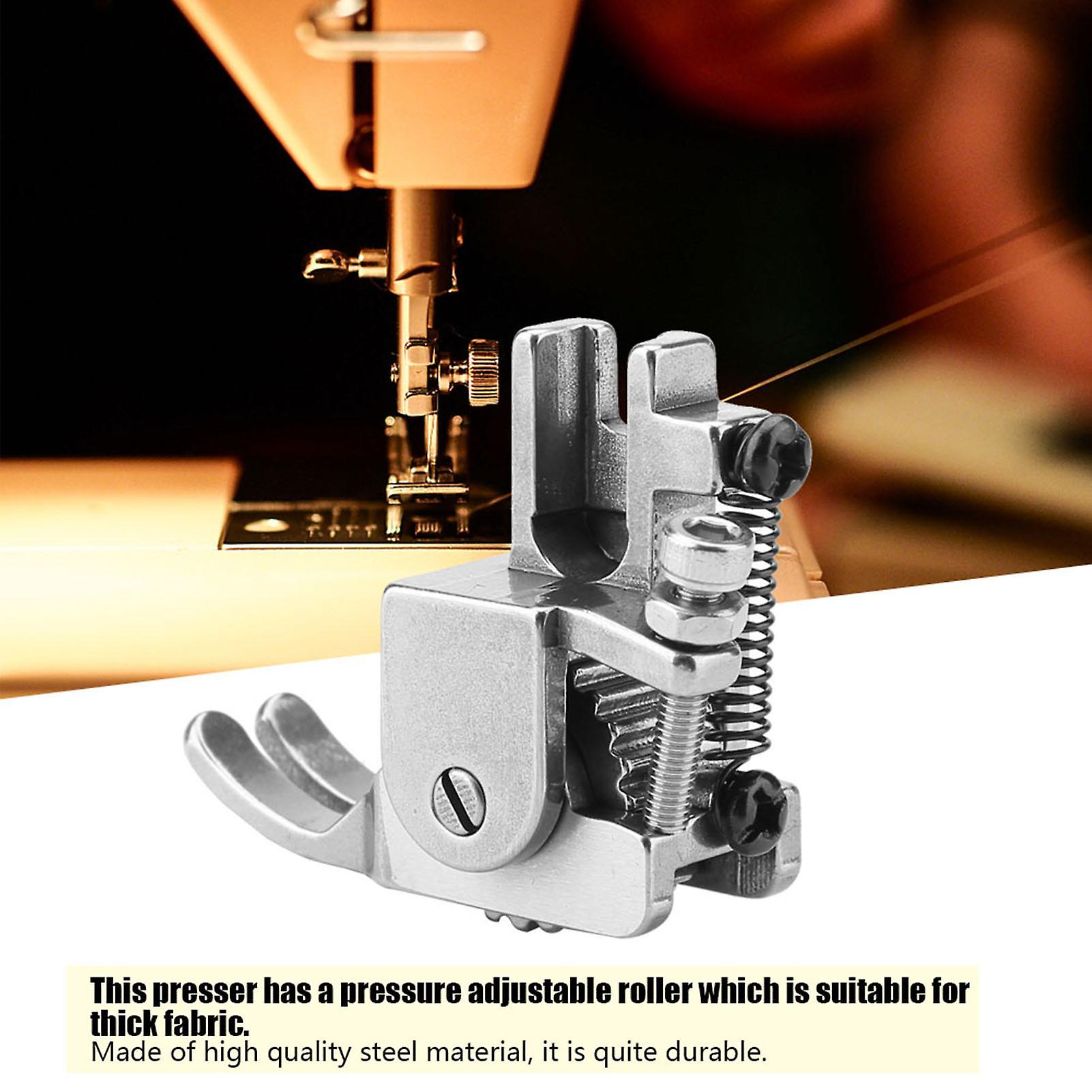 Adjustable Roller Presser Foot Sewing Machine Foot for Leather Thick Fabric Cloth (#2)