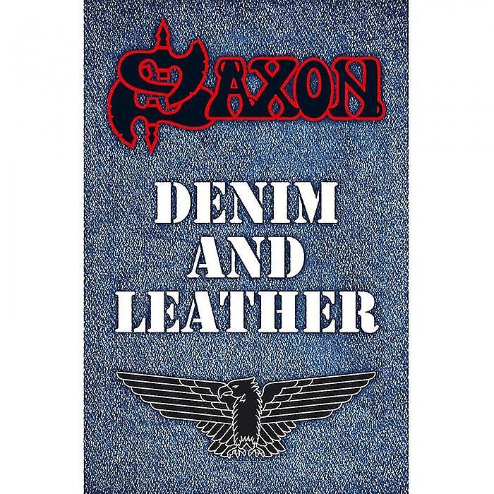 Saxon Denim And Leather Textile Poster