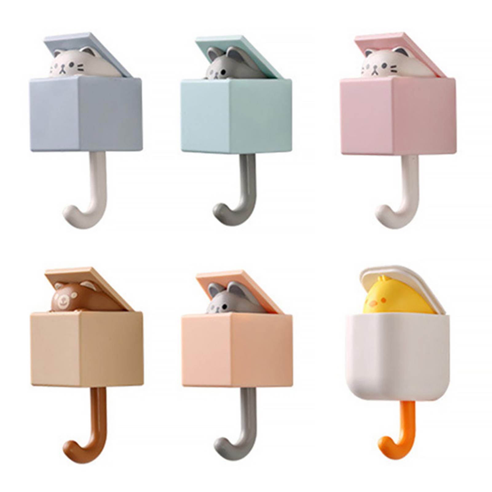 Punch-Free Seamless Cat Hook Large Load-Bearing Hanging Hooks for Bedroom Home