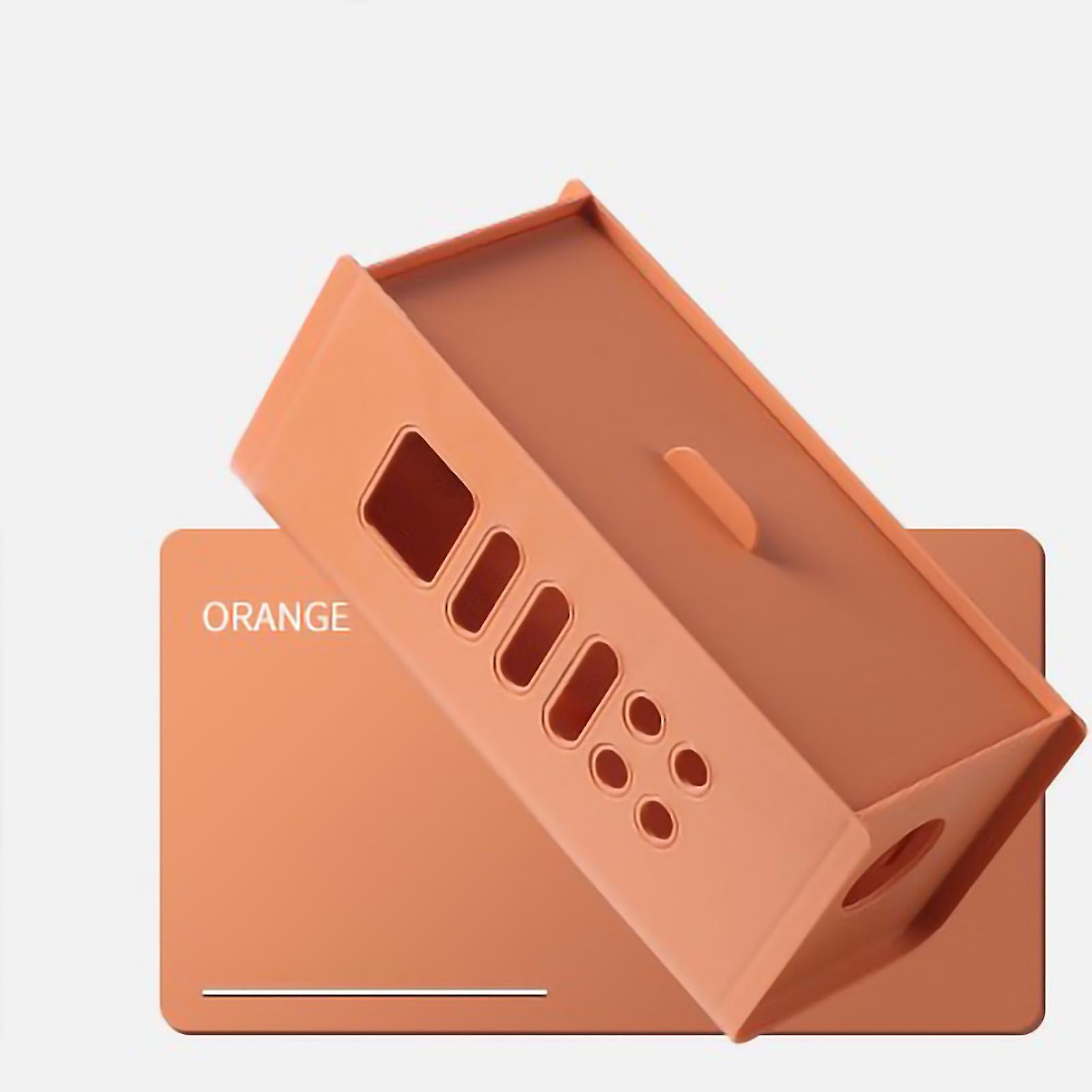 Orange Plastic Cable Organizer Box for TV and Computer Wires