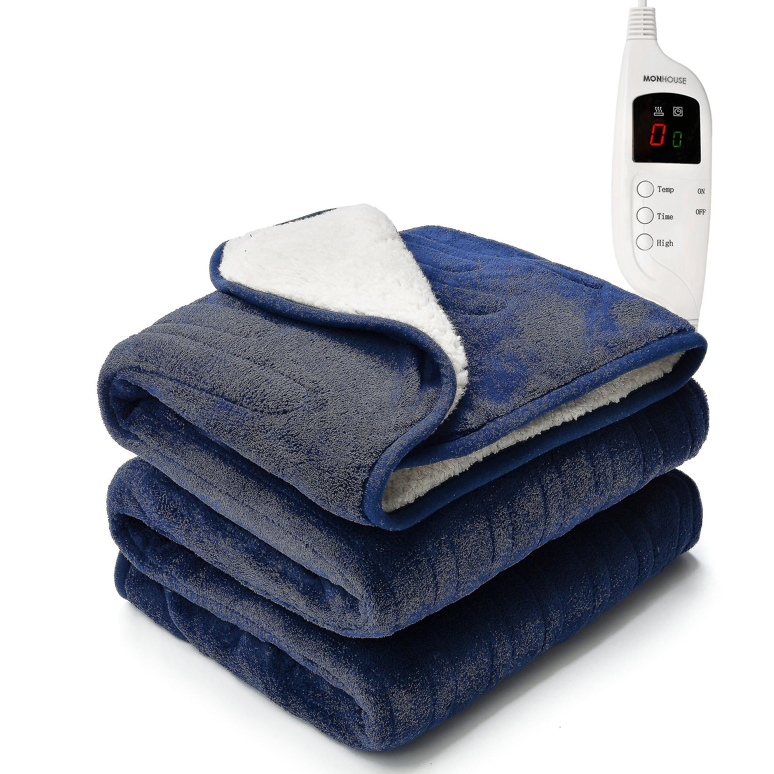 Electric Blanket Heated Throw Digital Controller 9 Hour Timer 9 Heat Settings - British 3 Pin Plug A