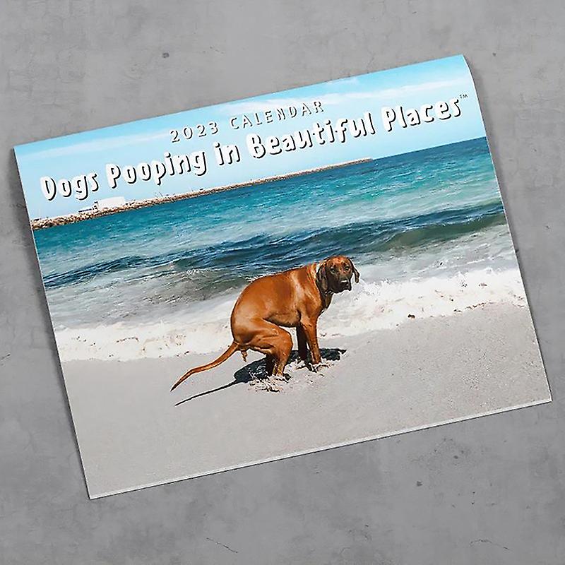 Funny Dog Pooping Wall Calendar 2024 Unique Calendar Gift For Friends Family Neighbors Coworkers Relatives Loved Ones