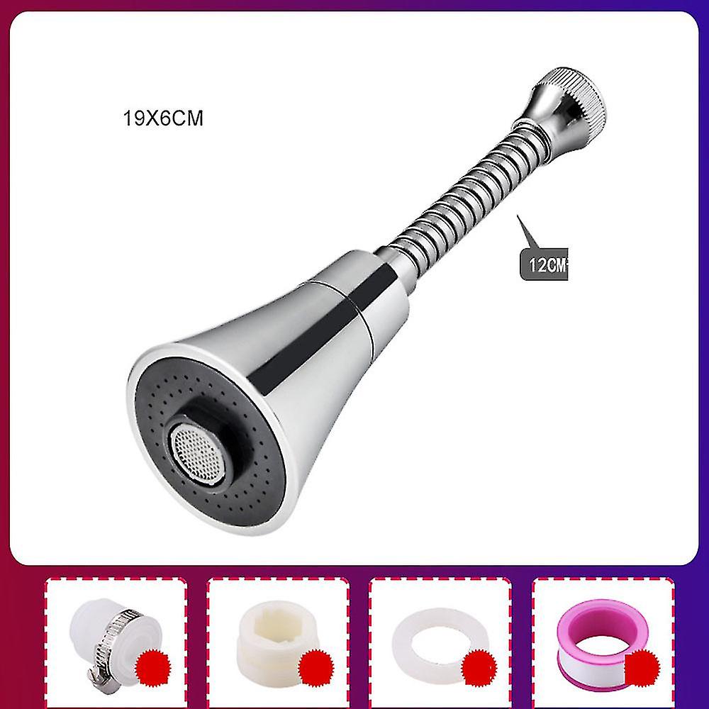 1pcs Kitchen Faucet With 360 Swivel Spout Kitchen Mixer Tap With 3 Modes To Choose From Brushed Steel Single