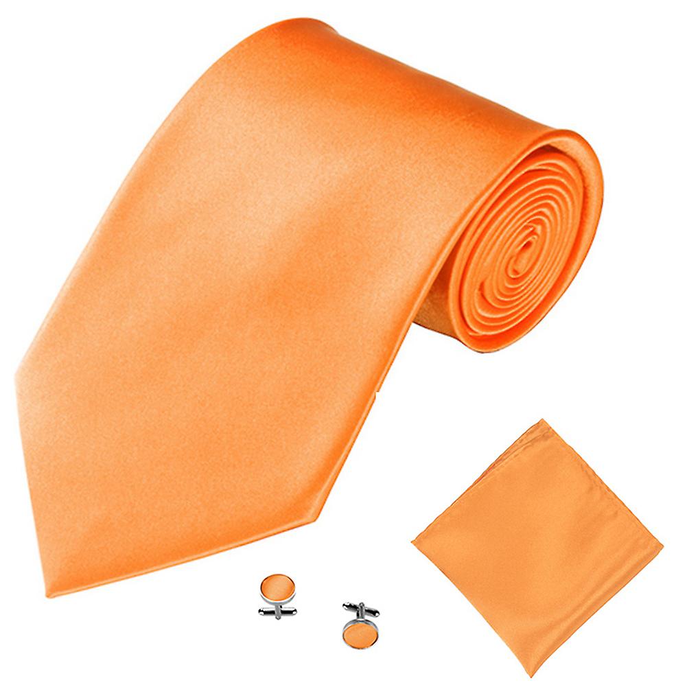 Herremode Ensfarvede dragter Slips Halskæde Manchetknapper Hanky Set Tuxedo Suit