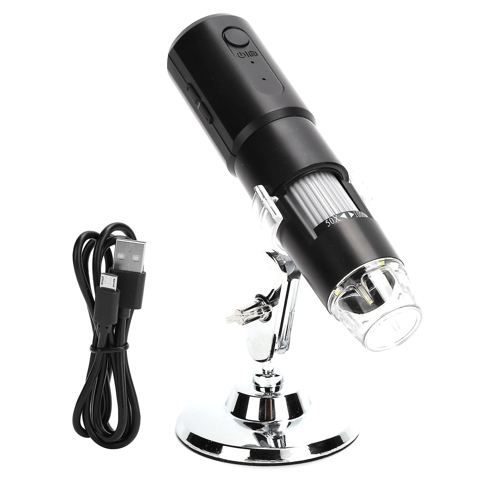 WiFi Wireless Microscope: 1000X Zoom, 8 LED, Portable Magnifier for Electronics & Jewelry