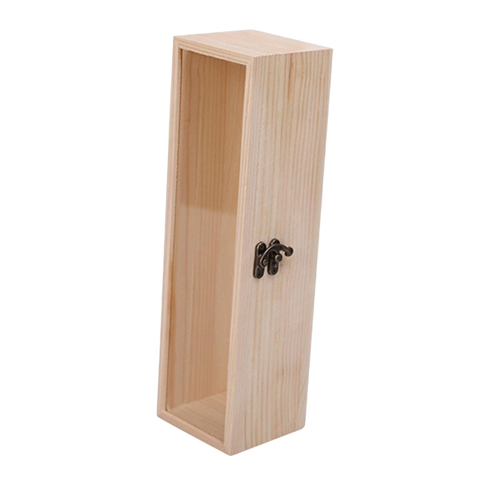 Plain Unpainted Wooden Box Storage Display Holder for Trinkets Treasure 30cmx8.5cmx8cm