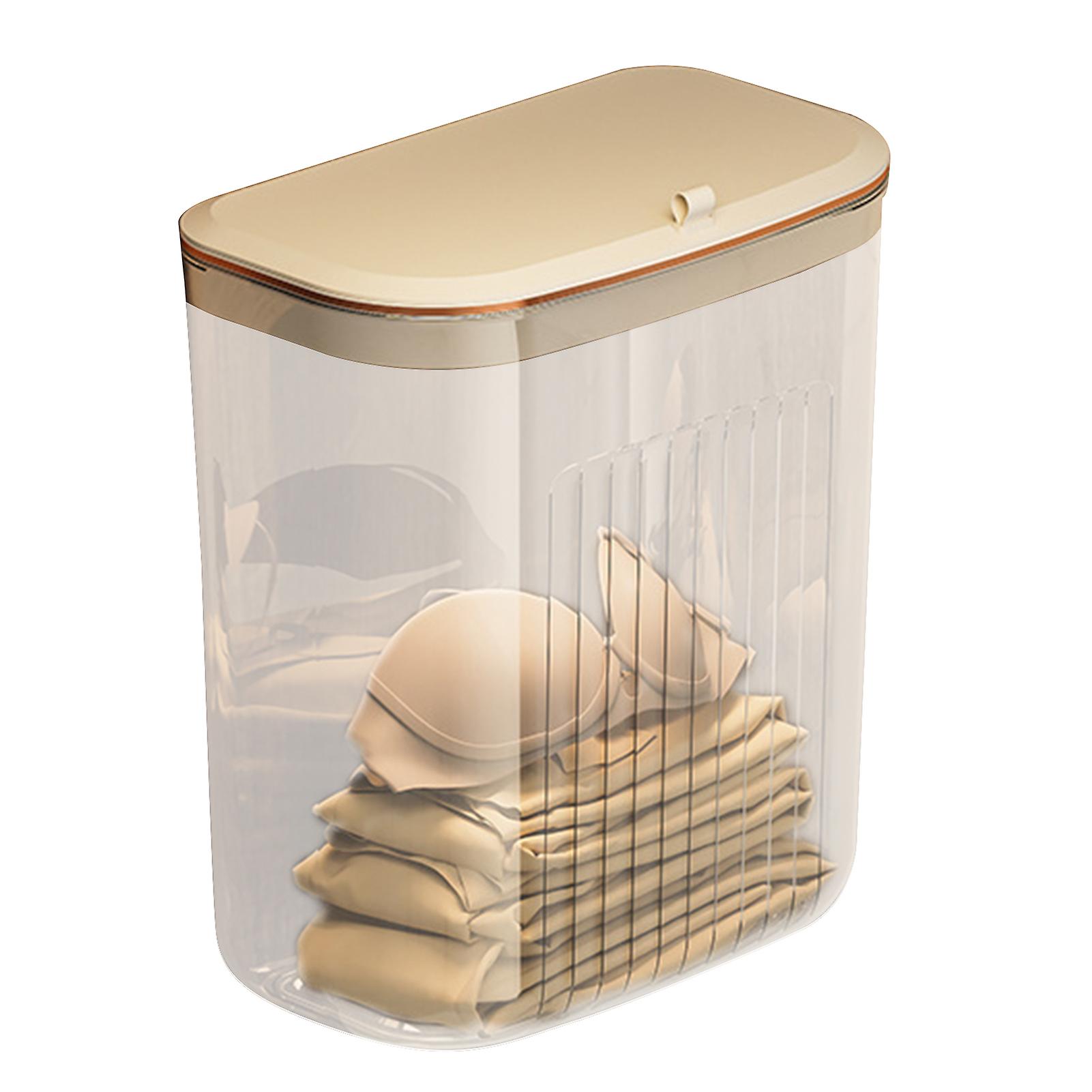 Simple Wall-Mounted Garbage Can with Lid Plastic Large Capacity Trash Bin for Living Room Home