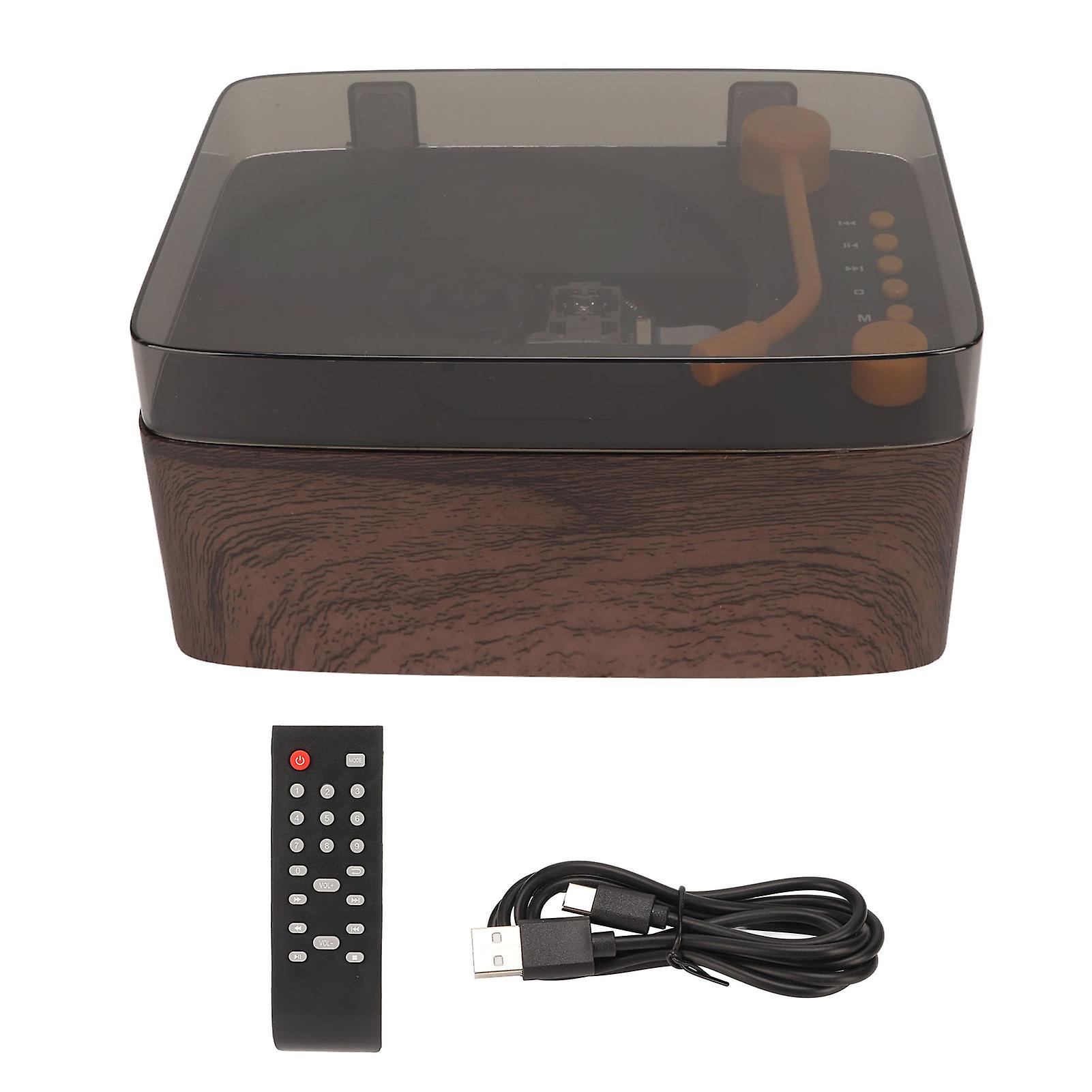 Bluetooth CD Player HiFi Stereo with Remote, Dust Cover, Wood Grain, Portable Music Player