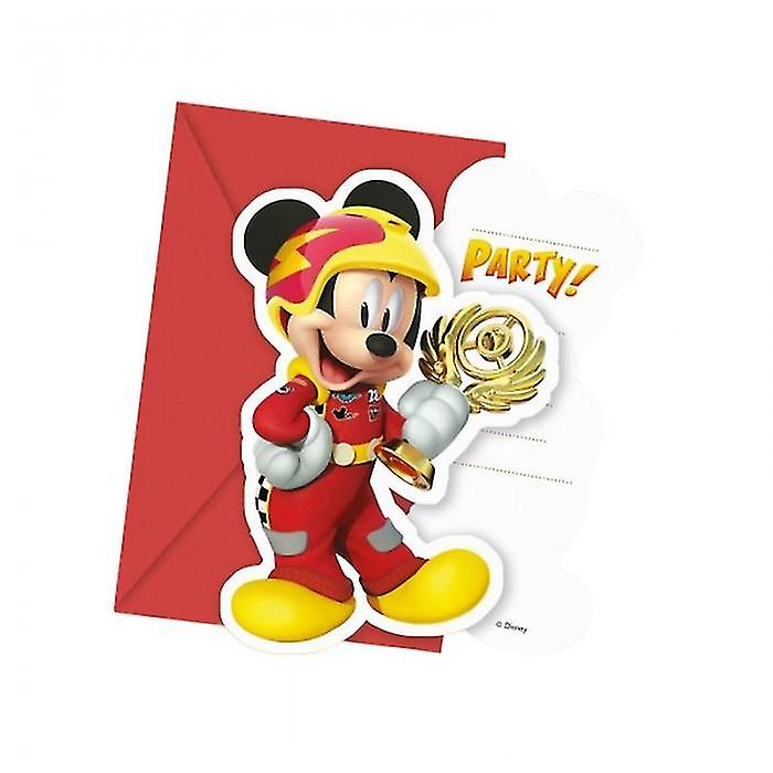 Disney Racing Driver Mickey Mouse Invitations (Pack of 6)