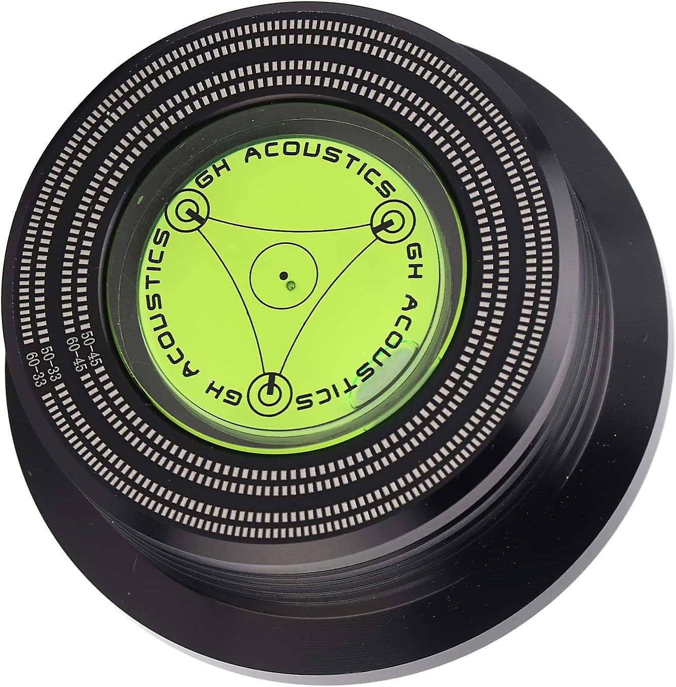 Record Weight Stabilizer,50/ 60Hz Bubble Speed Detection Turntable LP Disc Record Stabilizer Clamp (